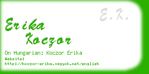 erika koczor business card